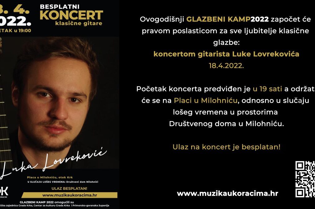 Koncert klasične glazbe – Luka Lovreković